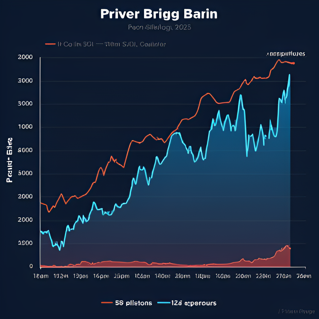 A graph illustrating the recent price fluctuations of Pi coin against the USD, showing a peak in February 2025 followed by volatility in the subsequent months.